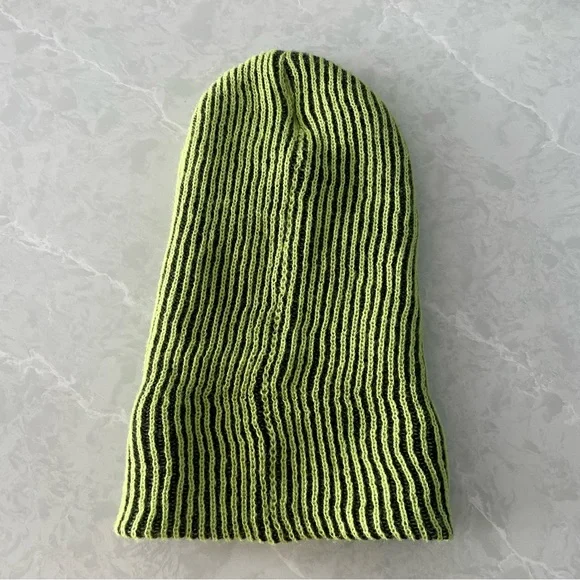 The Benny Ultra Tall Knit Beanie - Coal Headwear Knitted Long Beanie - Picture 12 of 16